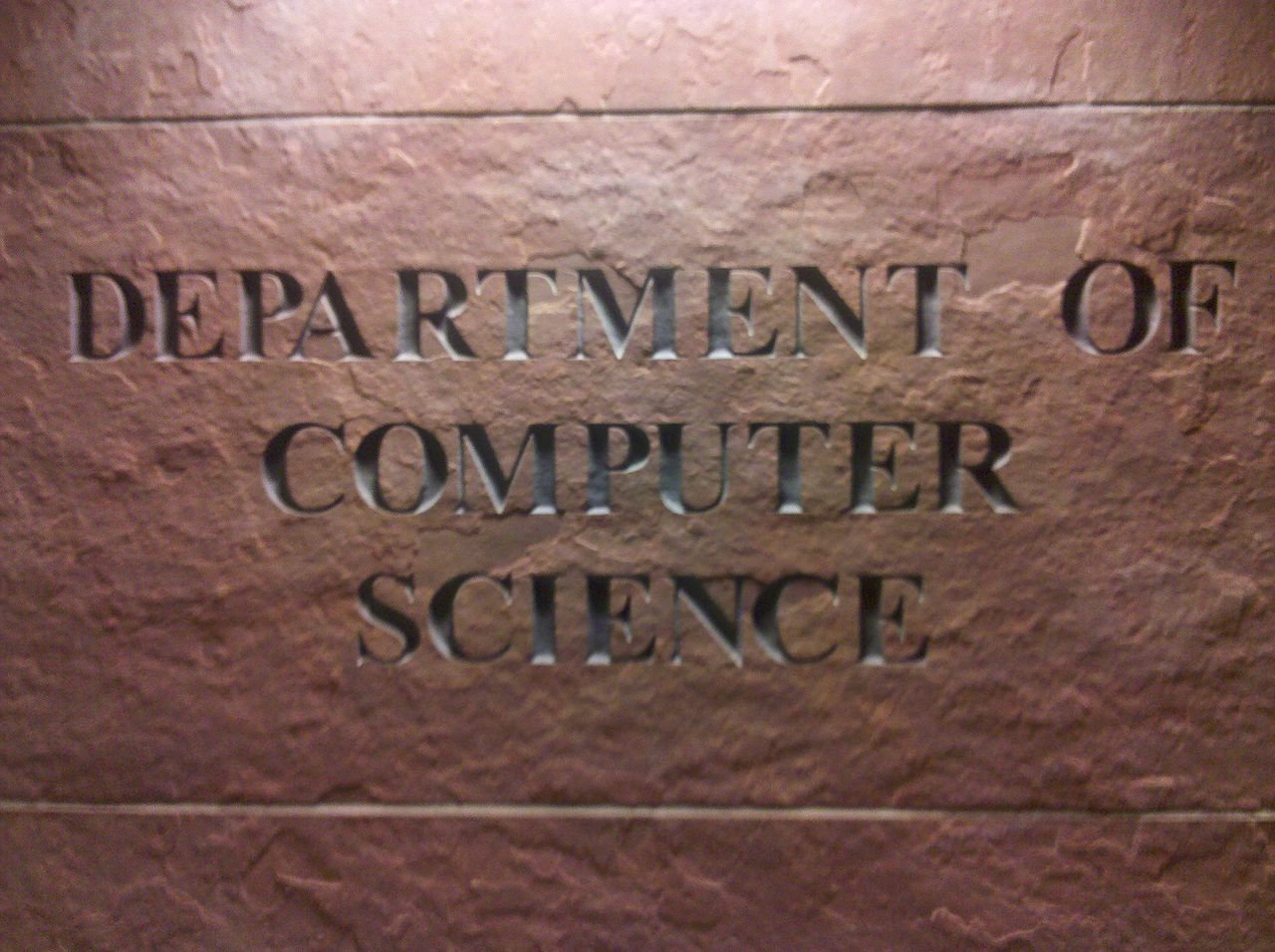 Photo of the name "Department of Computer Science"
